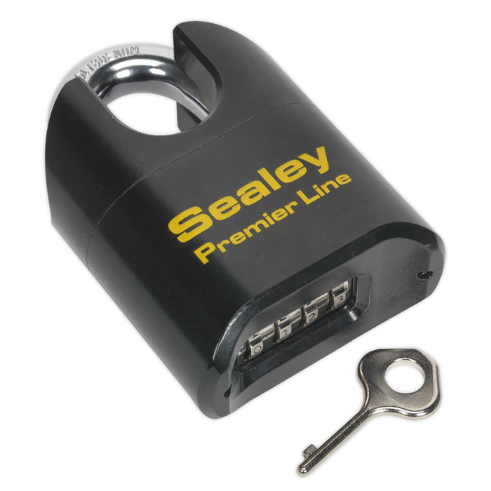 Sealey Steel Body Combination Padlock Shrouded Shackle 62mm PL603S Sealey - Dynamic Drive