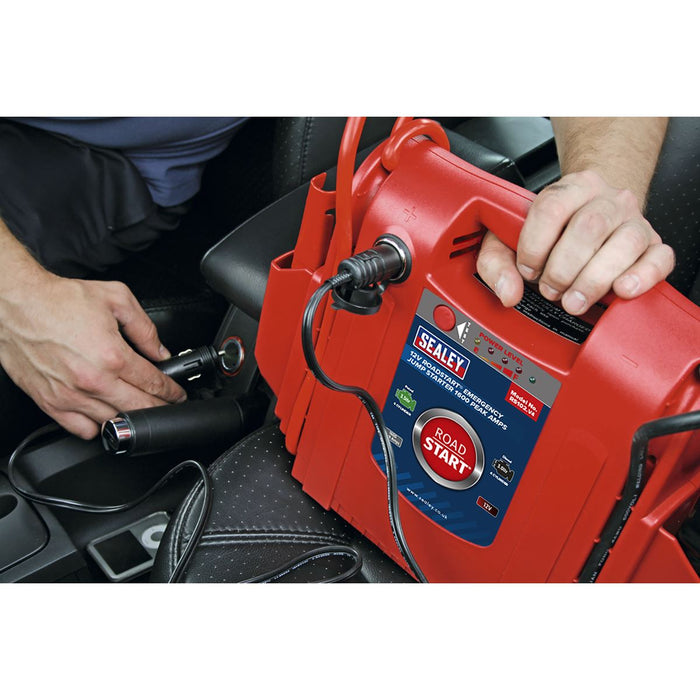 Sealey RS102 RoadStart Emergency Power Pack 12V 1600 Peak Amps Sealey  - Dynamic Drive