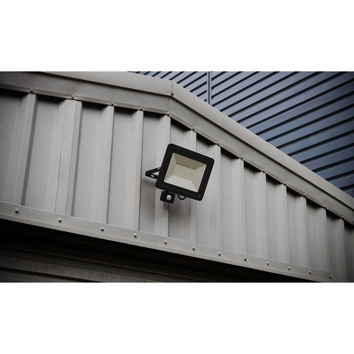 Sealey Extra Slim Floodlight with PIR Sensor 50W SMD LED Sealey  - Dynamic Drive