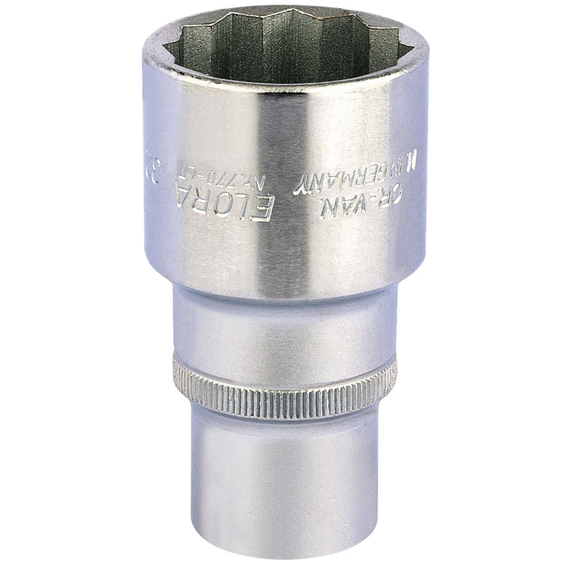Draper Elora Deep Bi-Hexagon Socket, 1/2" Sq. Dr., 32mm 11940 Draper - Dynamic Drive