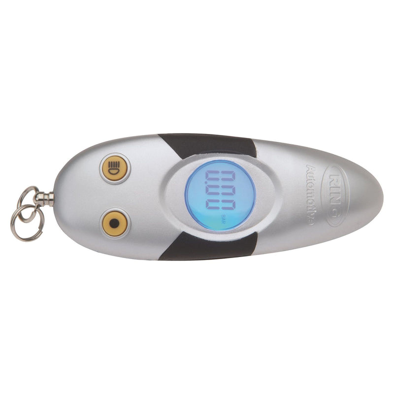 Ring RTG4 Digital Tyre Pressure Keyring Gauge with LED Torch Ring Automotive - Dynamic Drive