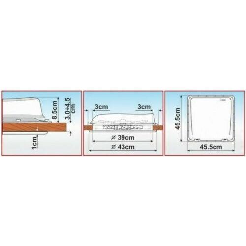 Fiamma Turbo Roof Vent Standard Crystal Motorised Fan 400x400 Motorhome Caravan Fiamma  - Dynamic Drive