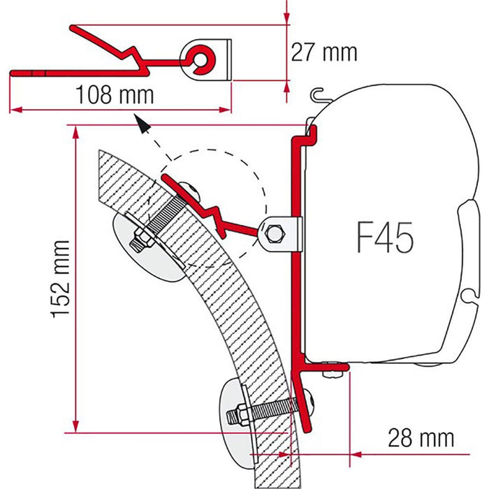 Fiamma Adaptor C: Convenient RV Accessory Attachment Fiamma - Dynamic Drive