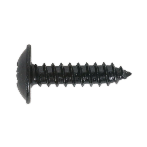 Sealey Self Tapping Screw 4.8 x 13mm Flanged Head Black Pozi Pack of 100 BST4813 Sealey - Dynamic Drive