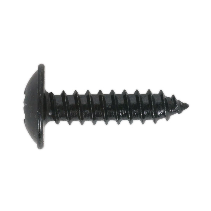 Sealey Self Tapping Screw 4.8 x 13mm Flanged Head Black Pozi Pack of 100 BST4813 Sealey - Dynamic Drive