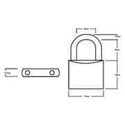 Squire LN5/2.5 Lion Brass Padlock 5-Pin 50mm - 65mm Long Shackle Squire - Dynamic Drive