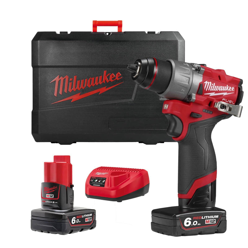 Milwaukee M12 FDD2 Fuel 12v Cordless Brushless Drill Driver 2 x 6ah Li-ion Milwaukee - Dynamic Drive