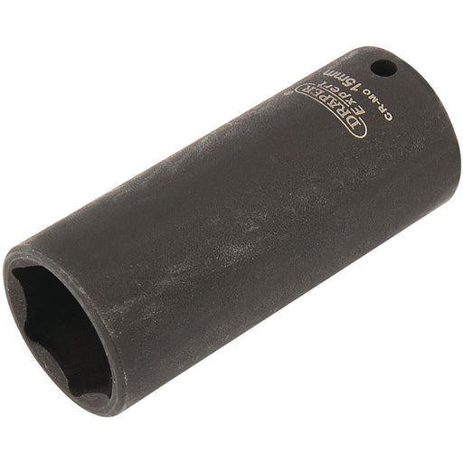 Draper Expert HI-TORQ 6 Point Deep Impact Socket, 1/4" Sq. Dr., 15mm Draper - Dynamic Drive