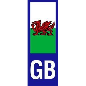 W4 Gb Plate Cymru Upright Sticker 37148 W4 - Dynamic Drive