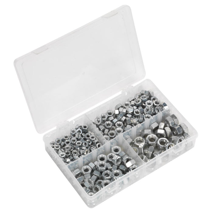 Sealey Steel Nut Assortment 1/4"-1/2"UNC 320pc AB030SN Sealey - Dynamic Drive