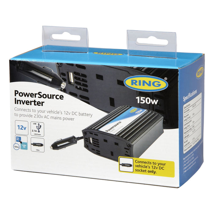 Ring RINVU150 Powersouce 150w Power Inverter Car DC Ring Automotive - Dynamic Drive