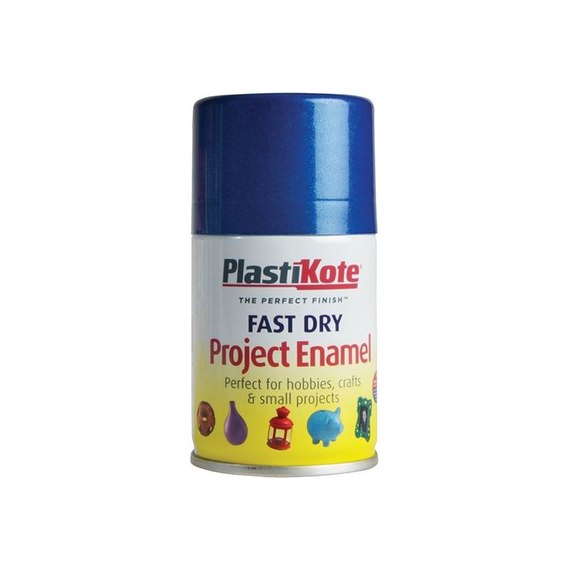 Plastikote Fast Dry Enamel Aerosol Metallic Blue 100ml PlastiKote - Dynamic Drive