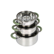 Bo-Camp Cookware Set Elan 3 Pieces RVS Bo-Camp - Dynamic Drive