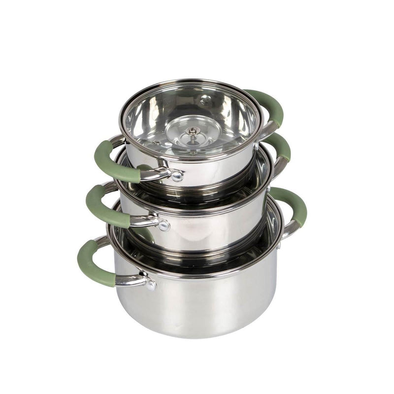 Bo-Camp Cookware Set Elan 3 Pieces RVS Bo-Camp - Dynamic Drive