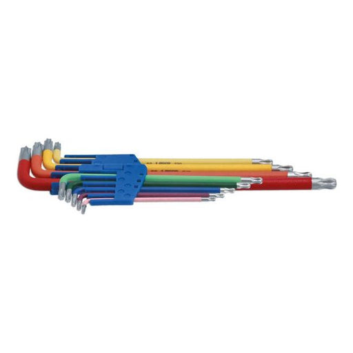 Laser Colour Coded Star Key Set - Ball End 9pc 7873 Laser - Dynamic Drive