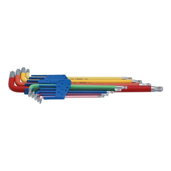 Laser Colour Coded Star Key Set - Ball End 9pc 7873 Laser - Dynamic Drive
