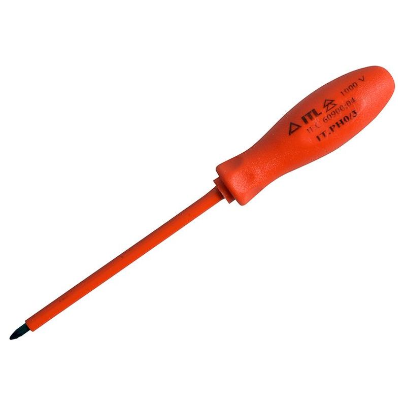 Itl Insulated Insulated Screwdriver Phillips No.0 x 75mm (3in) ITL Insulated - Dynamic Drive
