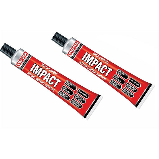 2x Evo Stick Impact Instant Contact Adhesive Multi Purpose Glue Strength 30g Evo-Stik  - Dynamic Drive