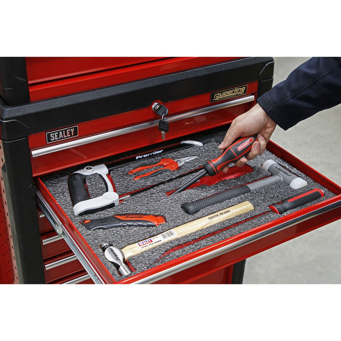 Sealey Easy Peel Shadow Foamï Red/Black 1200 x 550 x 50mm SF50R Sealey - Dynamic Drive