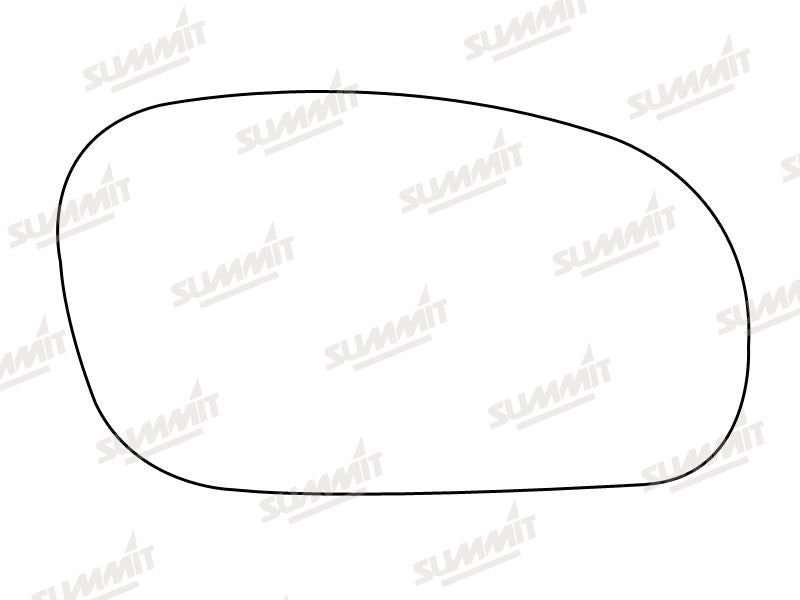 Summit Stick-On Standard Mirror Glass fits Daewoo Espero RHS Summit - Dynamic Drive