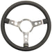 Classic 12" Traditional Vinyl 3 Spoke Steering Wheel With Polished Centre Mountney Classic  - Dynamic Drive