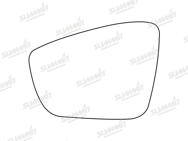 Summit Stick-On Standard Mirror Glass fits VW Polo 09 to 13 LHS Summit - Dynamic Drive