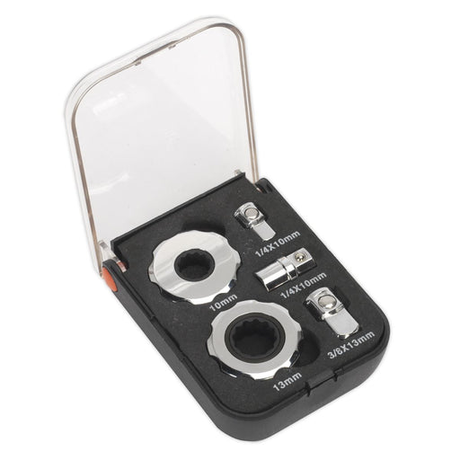 Sealey Palm Ratchet Set 5pc 1/4" & 3/8"Sq Drive AK6959 Sealey - Dynamic Drive