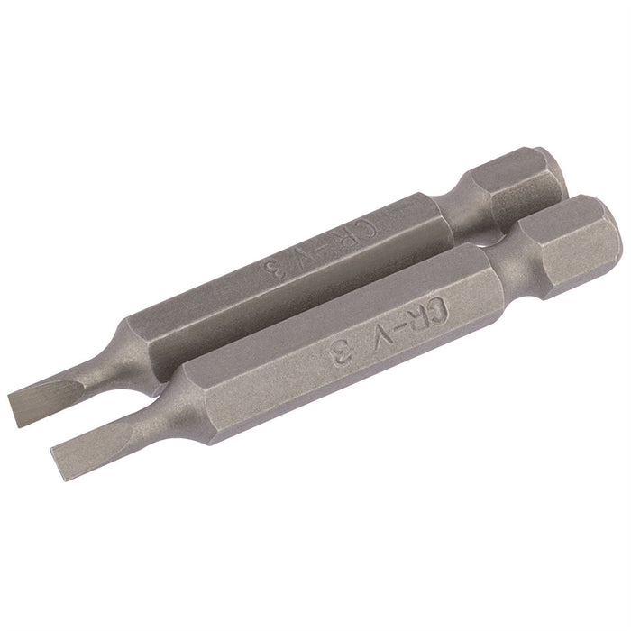 Draper Plain Slot Insert Bit, 3mm, 1/4" Hex, 50mm Long (Pack of 2) 64088 Draper - Dynamic Drive