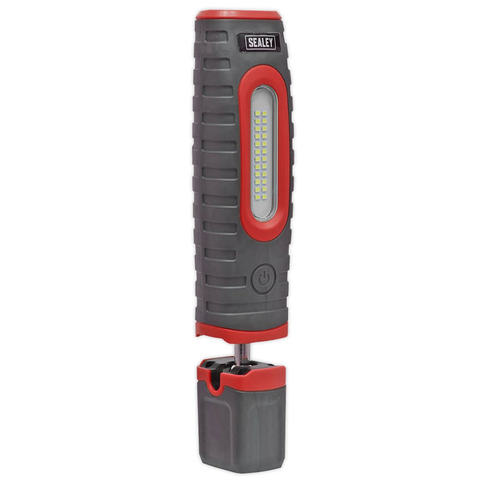 Sealey R/Charge 360 Insp Lamp 24 SMD LED + 3W LED Red 2 x Li-ion LED3606R Sealey  - Dynamic Drive