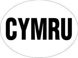 W4 Cymru Sticker Large Oval Sticker 37143 W4 - Dynamic Drive