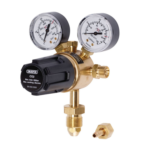 Draper Industrial Gas Bottle Regulator with Double Gauge, 300 bar 70147 Draper - Dynamic Drive