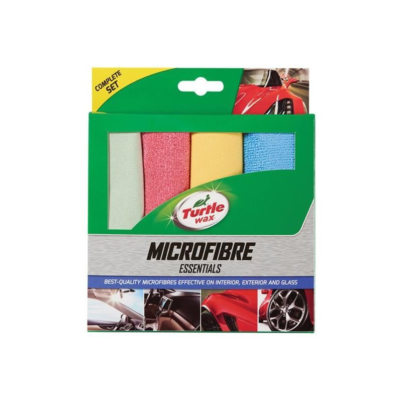 Turtle Wax Essential Microfibre Cloths (Pack of 4) Turtle Wax - Dynamic Drive