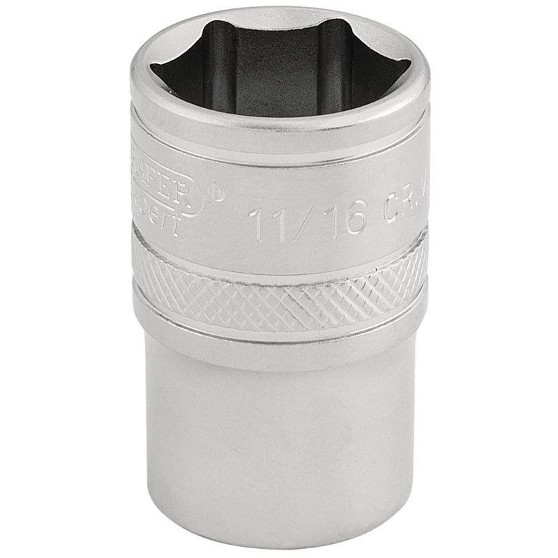 Draper 6 Point Imperial Socket, 1/2" Sq. Dr., 11/16" 16630 Draper - Dynamic Drive