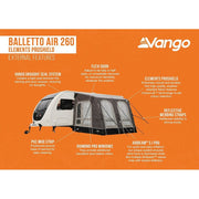 Vango Balletto Air 260 Elements ProShield Caravan Awning Vango - Dynamic Drive