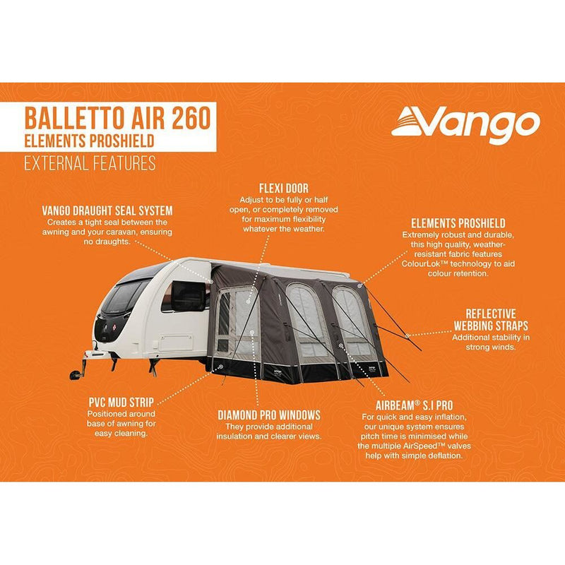 Vango Balletto Air 260 Elements ProShield Caravan Awning Vango - Dynamic Drive