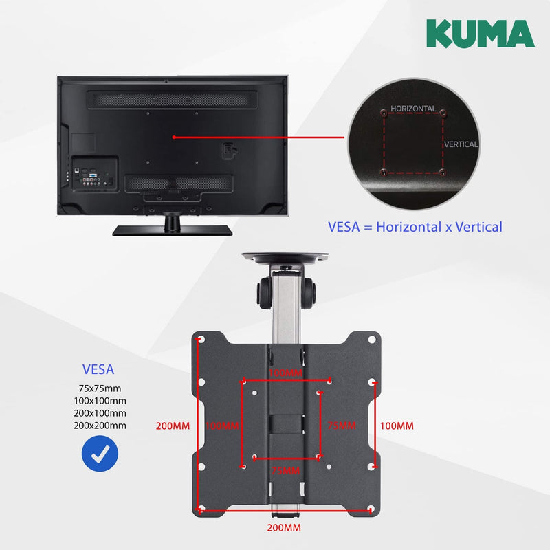 Kuma Flip Down Tv Bracket BKUMBRK156 Kuma - Dynamic Drive