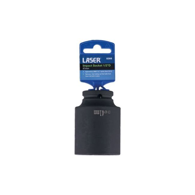 Laser Impact Socket 1/2"D 41mm 8366 Laser - Dynamic Drive
