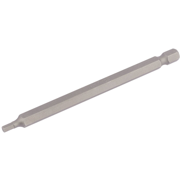 Draper Hexagonal Insert Bit, 3mm, 1/4" Hex, 100mm Long (Pack of 1) 64372 Draper - Dynamic Drive