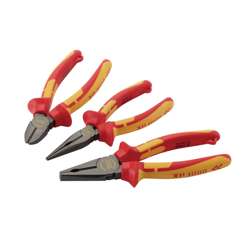 Draper XP1000 VDE Pliers Set, Tethered (3 Piece) 99070 Draper - Dynamic Drive