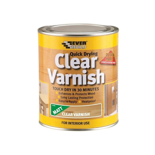 Everbuild Sika Quick Dry Wood Varnish Matt Clear 2.5 litre Everbuild Sika - Dynamic Drive