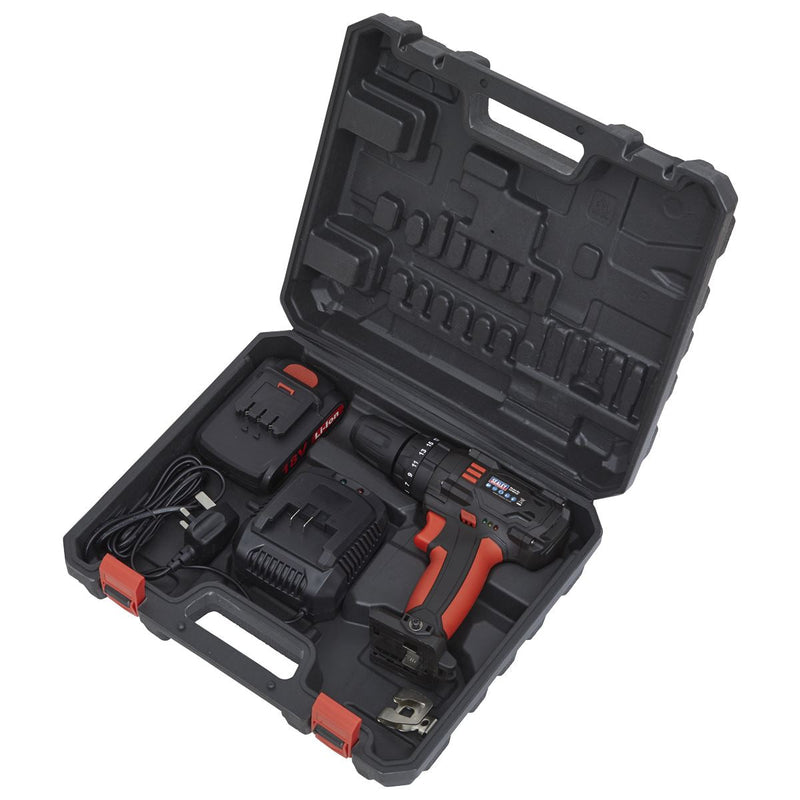 Sealey 18V10mm Cordless Combi Drill CP18VLD Sealey - Dynamic Drive