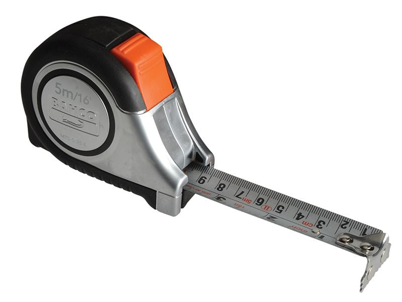 Bahco MTS Reversible Magnetic Tip Auto Pocket Tape 5m/16ft (Width 25mm) Bahco - Dynamic Drive