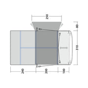 Outwell Jonesville 440SA Flex Drive-Away Awning Campervan 175 - 200 cm Outwell - Dynamic Drive