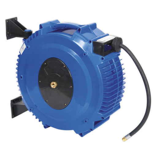 Sealey Retractable Air Hose Reel 20m 10mm ID Rubber Hose SA88 Sealey  - Dynamic Drive