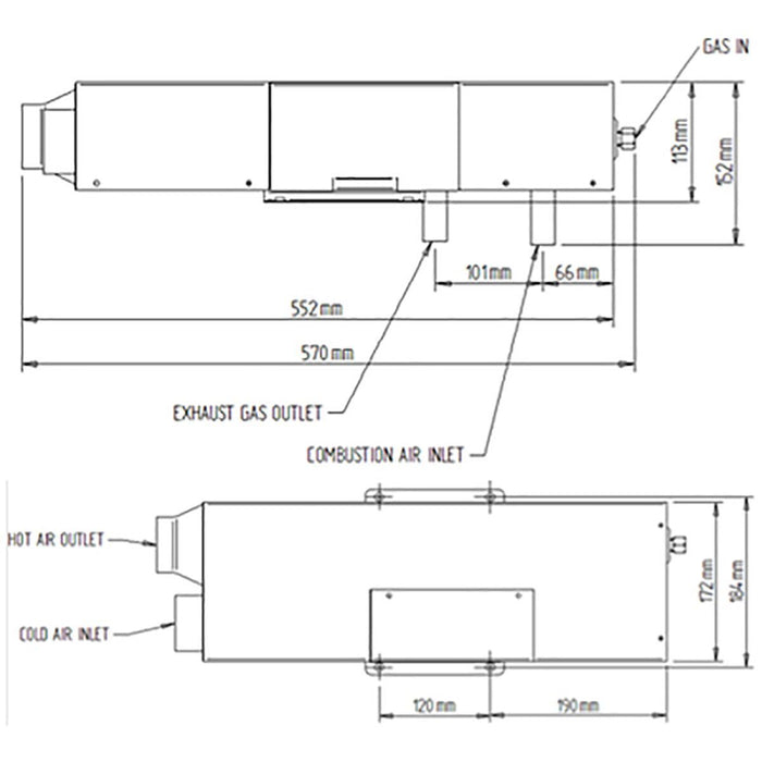 Heatsource HS2000E Blown Air Heater - Efficient & Compact Heating Heatsource - Dynamic Drive