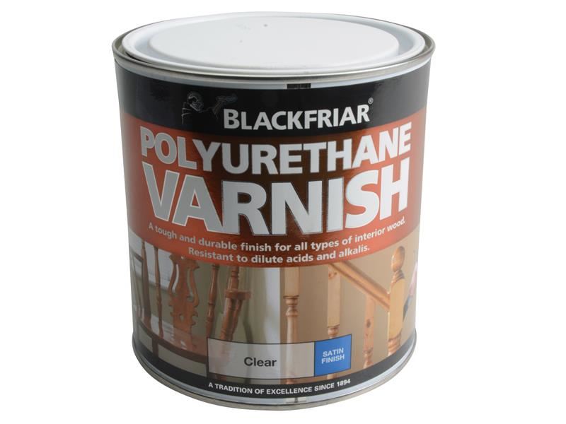 Blackfriar Polyurethane Varnish P100 Clear Satin 1 litre Blackfriar - Dynamic Drive