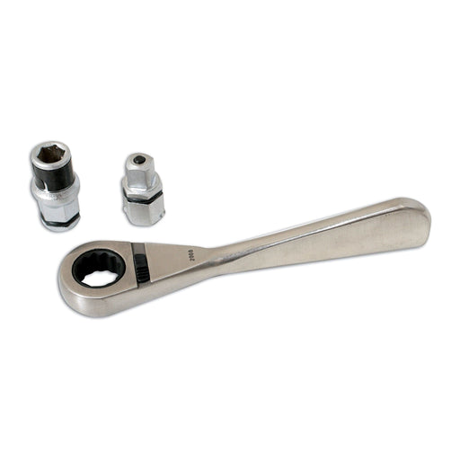 Laser Go Thru Ratchet with Bit & Socket Adaptor 1/4"D 4002 Laser - Dynamic Drive