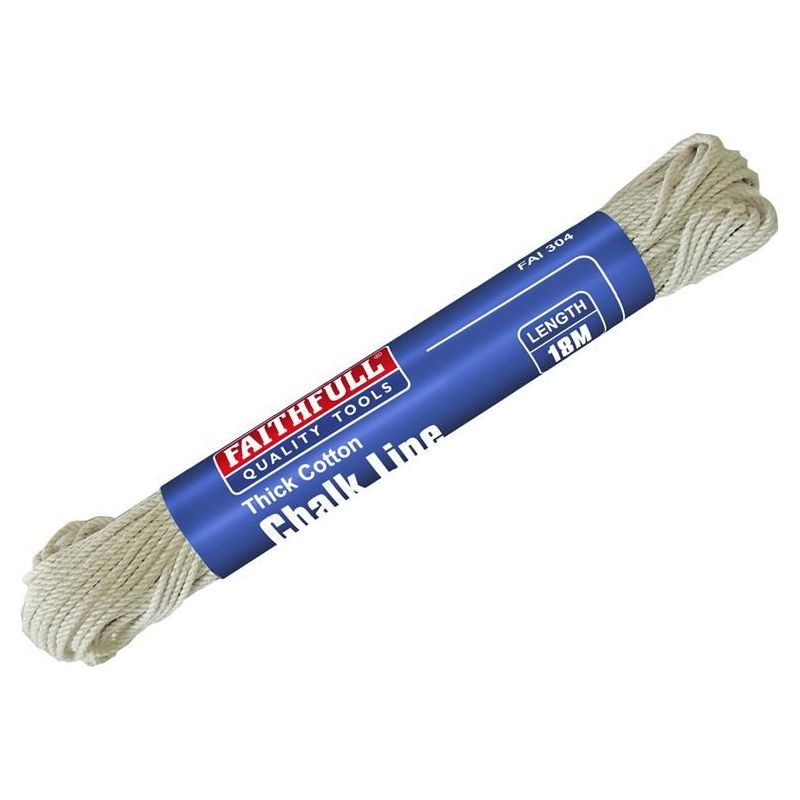 Faithfull 304 Thick Cotton Chalk Line 18m (Box 12) Faithfull - Dynamic Drive