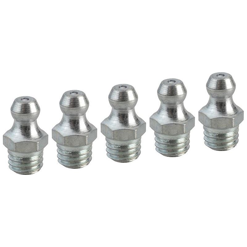 Faithfull Grease Nipple Straight M8 x 1.25 (Pack 5) Faithfull - Dynamic Drive