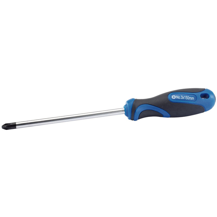 Draper Soft Grip Cross Slot Screwdriver, No.3 x 150mm 34552 Draper - Dynamic Drive